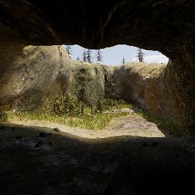 3D Photorealistic Cave and Vegetation